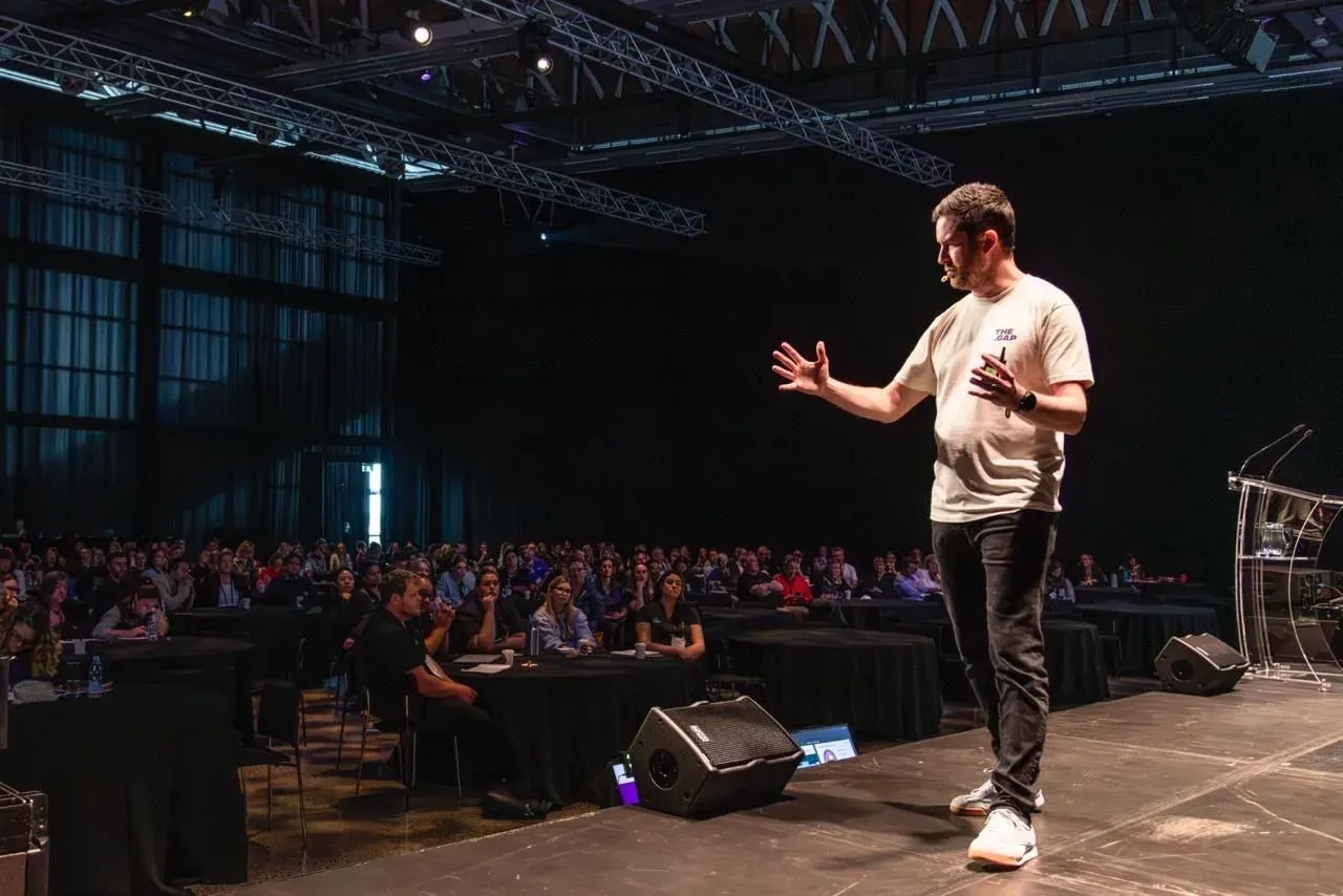 Brad Turville delivering a keynote